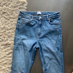 Zara split hem jeans